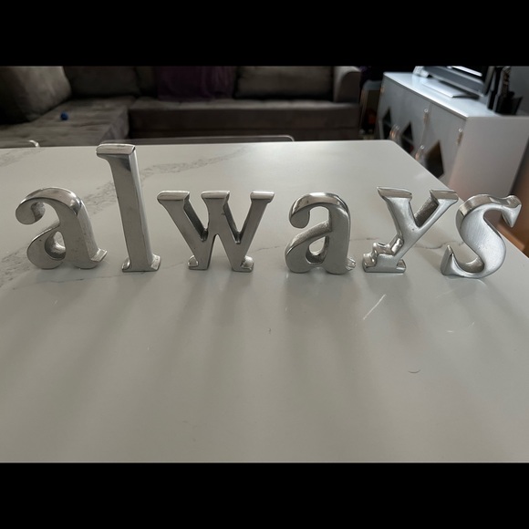 Art Metal Letters Spelling Always Great Display Accents For Any Shelf
